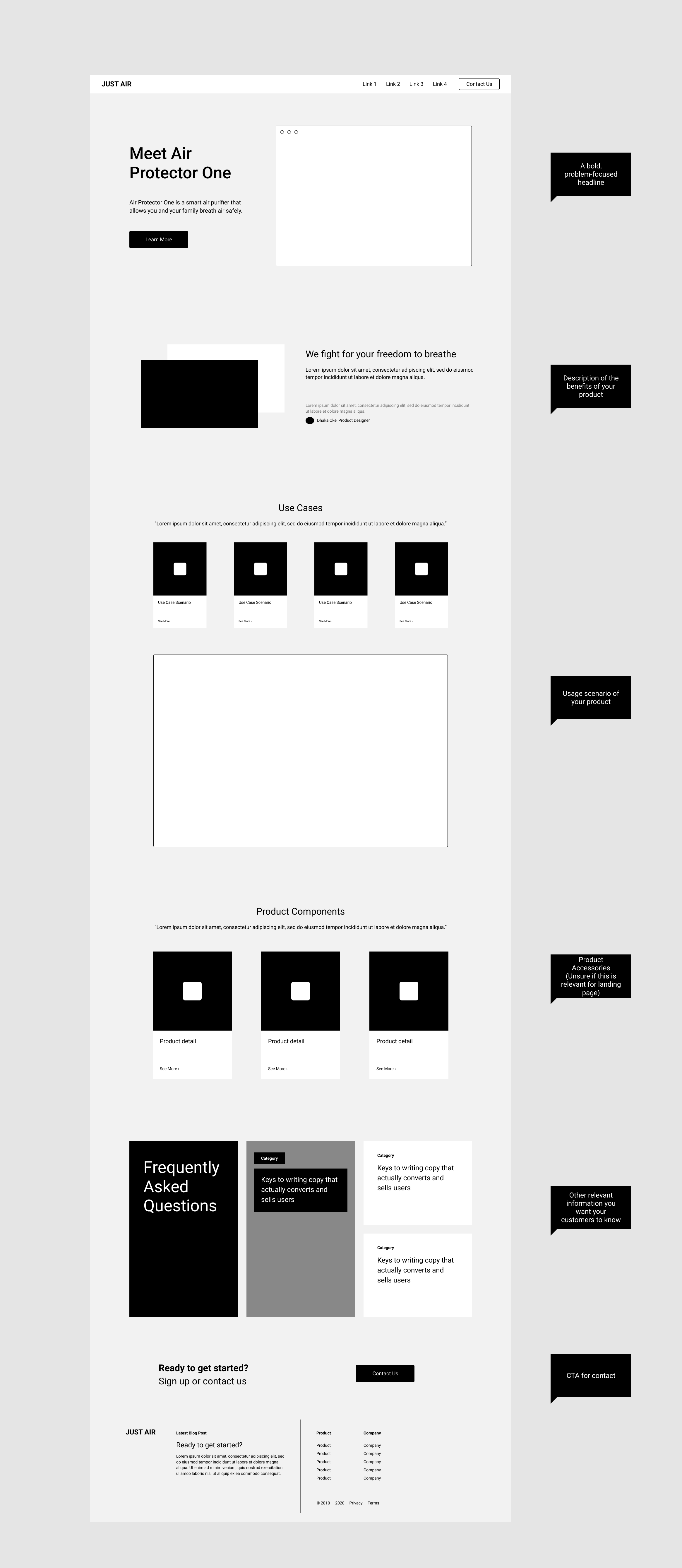 Landing-page prototype